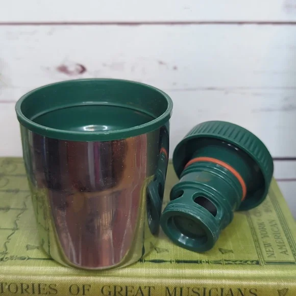 Original Vintage 80's Aladdin STANLEY Olive Green Crackle Vacuum Thermos 32 oz.‎ - Picture 12 of 15